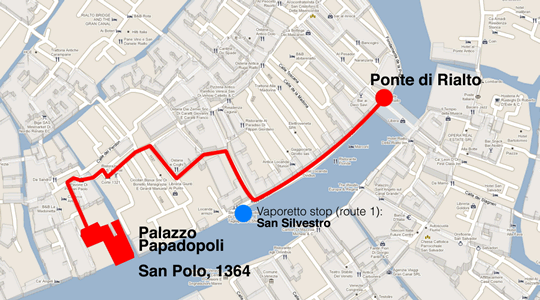 Palazzo Papadopoli on map