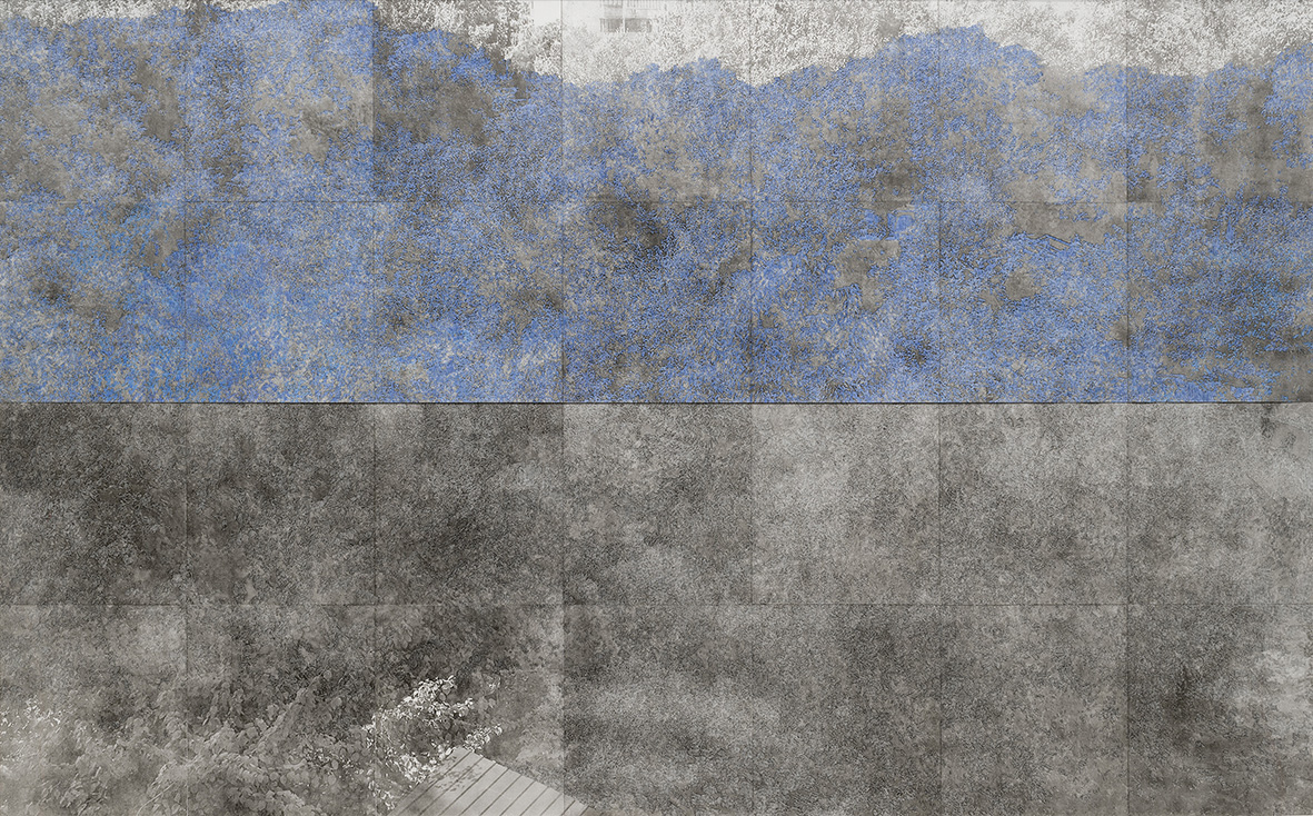Lada Nakonechna. From the Marking series. 2019. Transfer print, crayon and graphite on paper